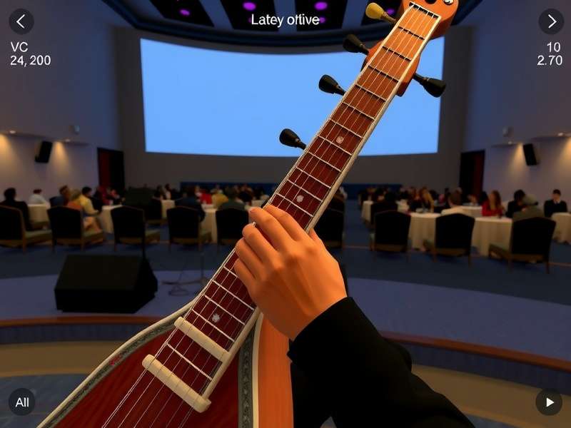 Sitar Harmonics VR tutorial interface showing finger positions