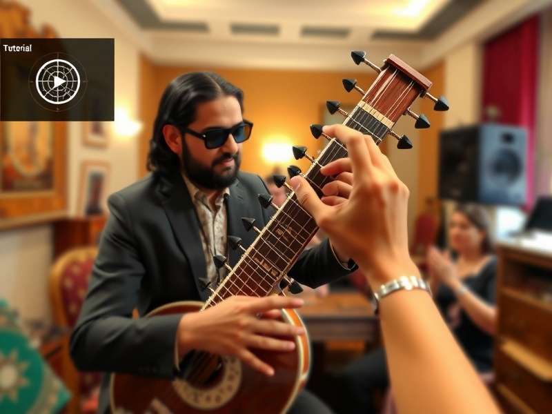 Sitar Harmonics VR interface showing Indian musical notation